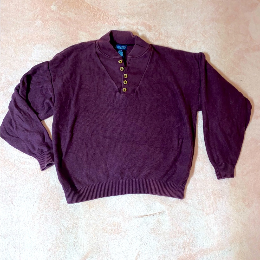 🇺🇸 Vintage Lands End 3/4 Button Sweater